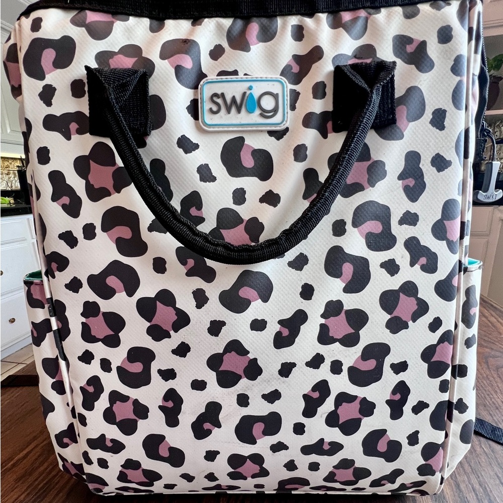 Swig Leopard Print Cooler Tote